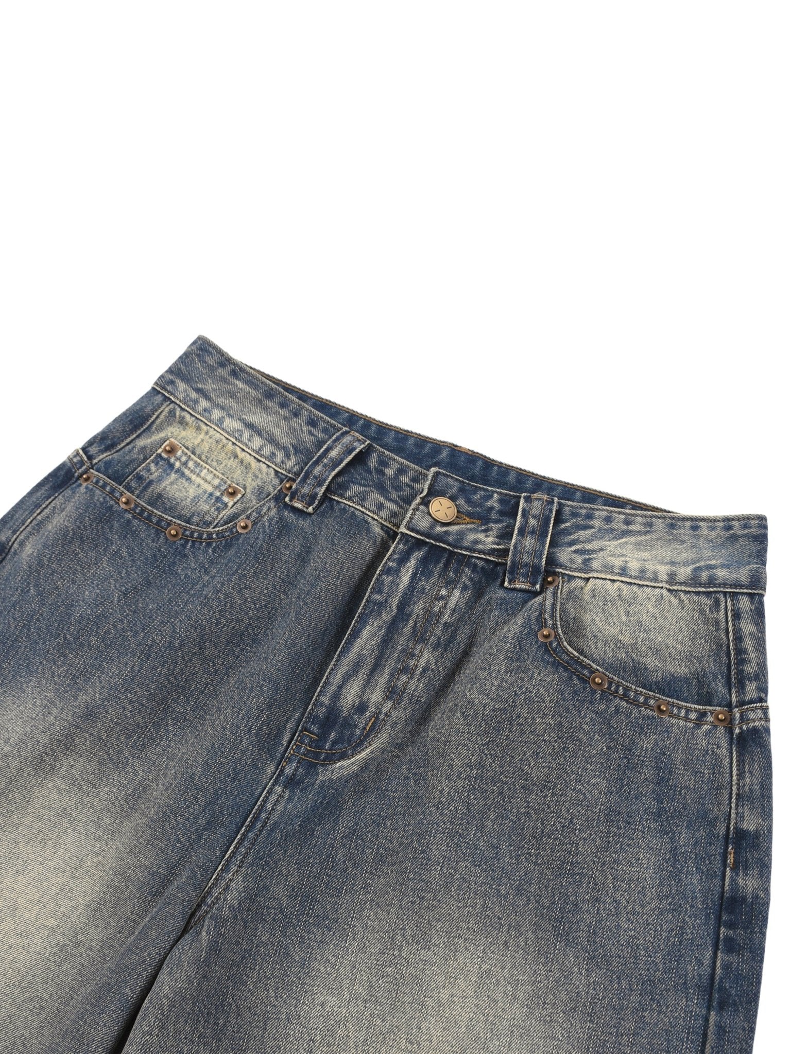 Vintage Wash Baggy Denim Shorts - Beesmoove
