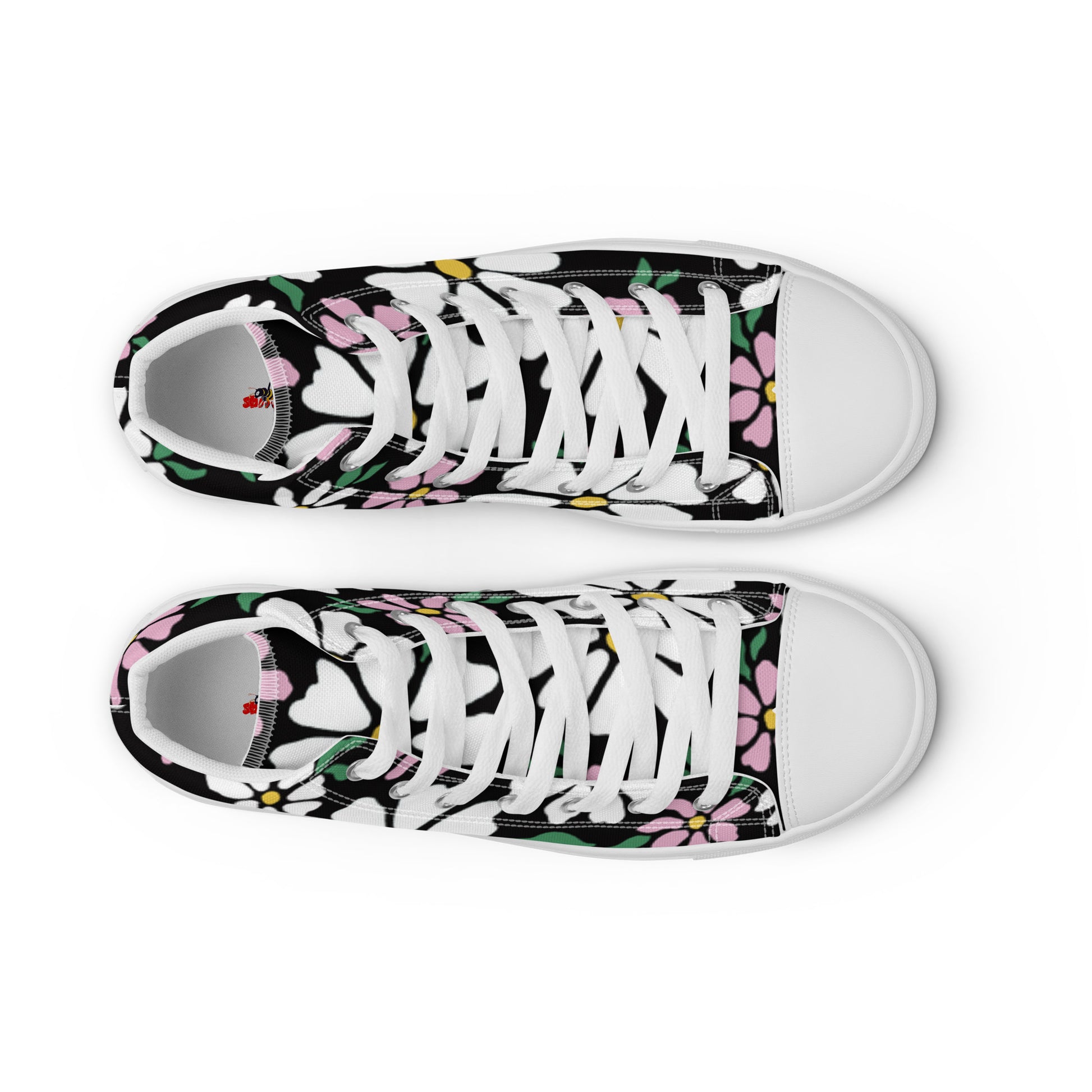 Beesmoove nature flowers Women’s high top canvas shoes - Beesmoove