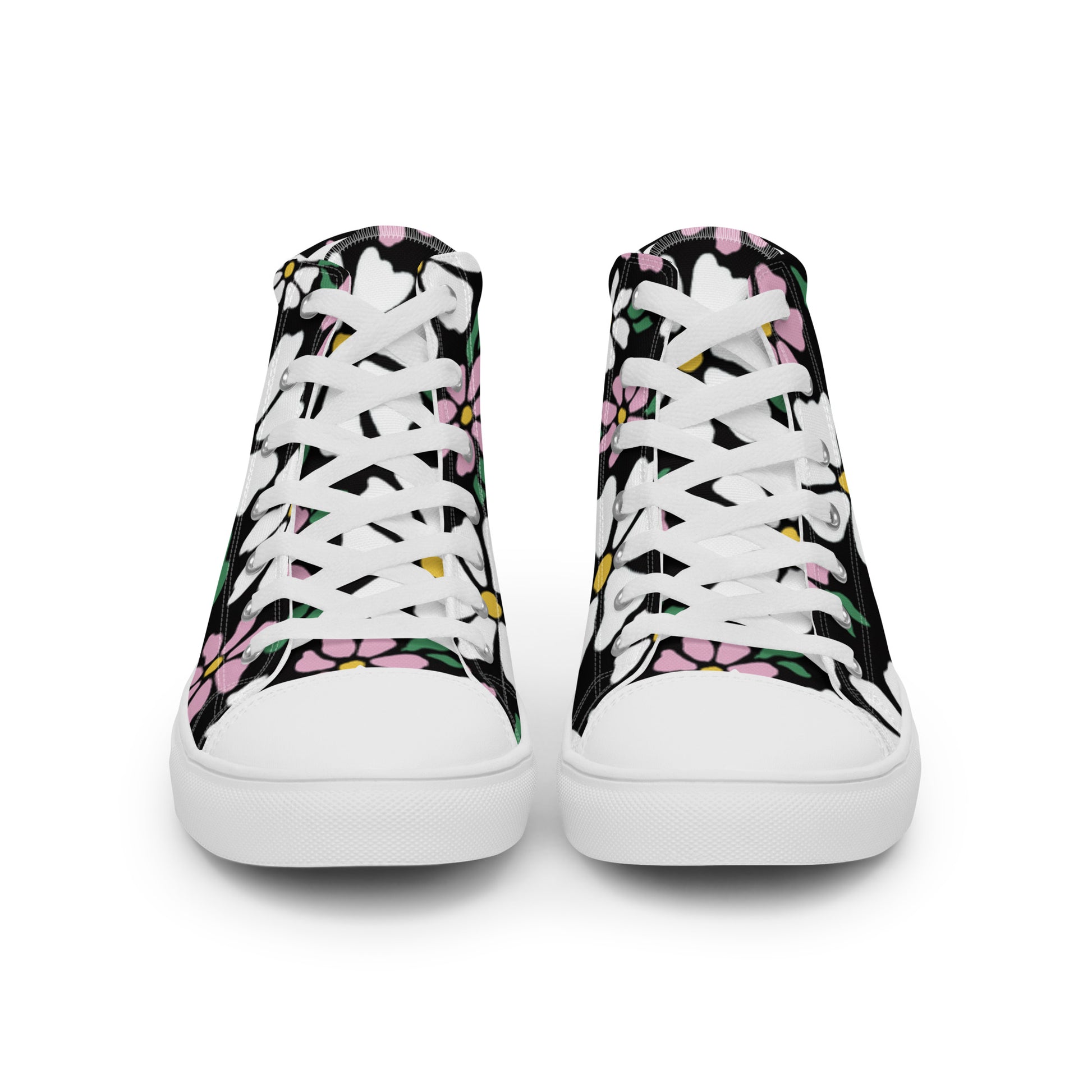 Beesmoove nature flowers Women’s high top canvas shoes - Beesmoove