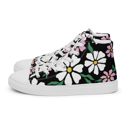 Beesmoove nature flowers Women’s high top canvas shoes - Beesmoove