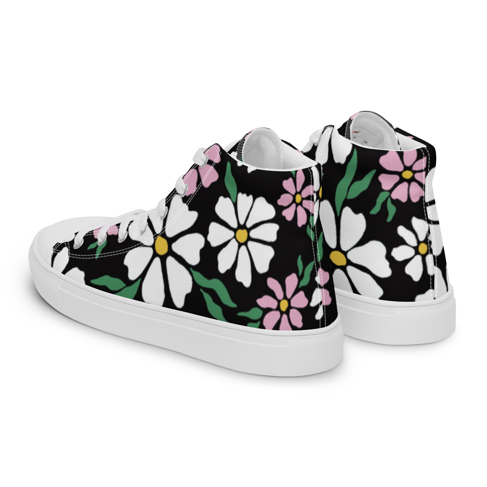 Beesmoove nature flowers Women’s high top canvas shoes - Beesmoove