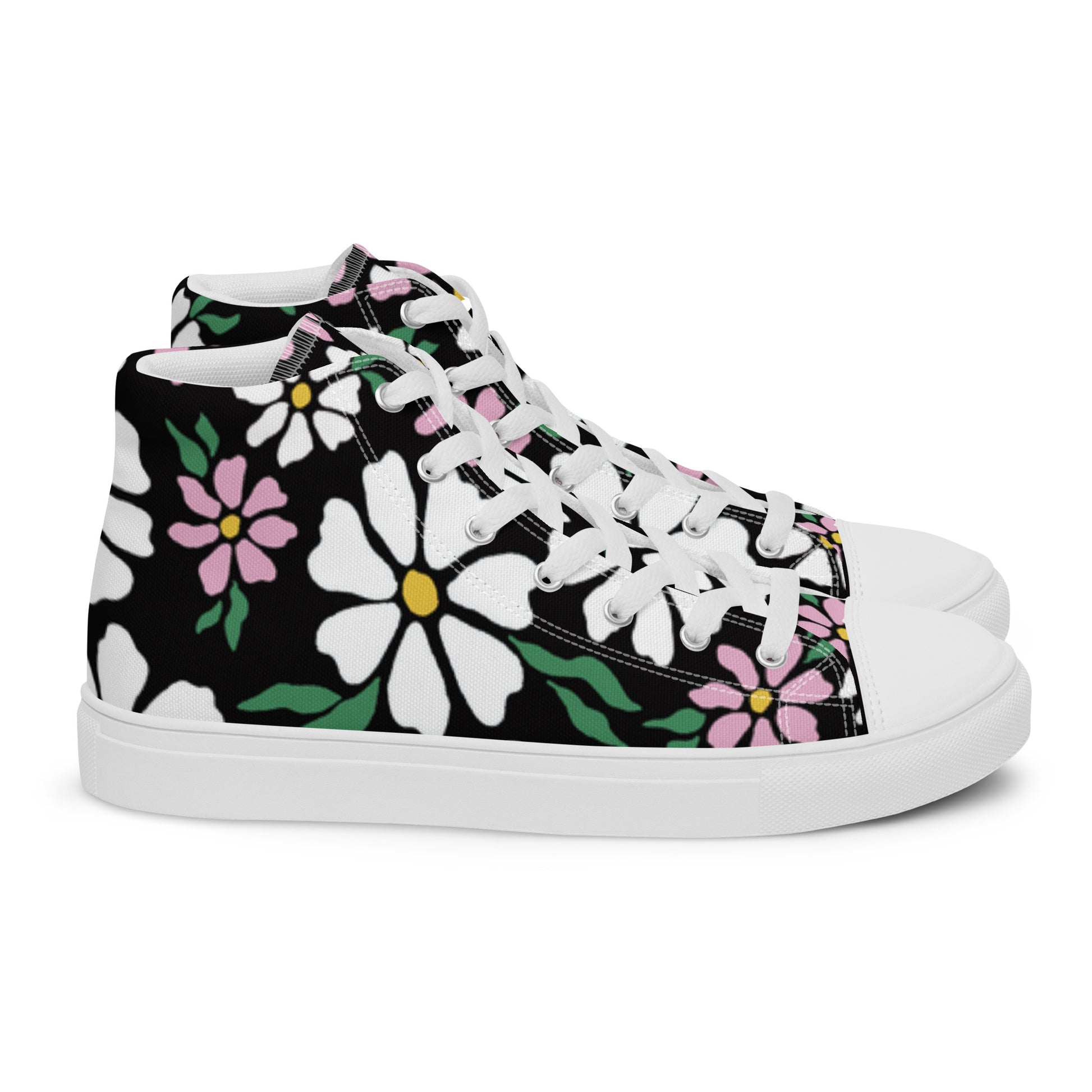 Beesmoove nature flowers Women’s high top canvas shoes - Beesmoove