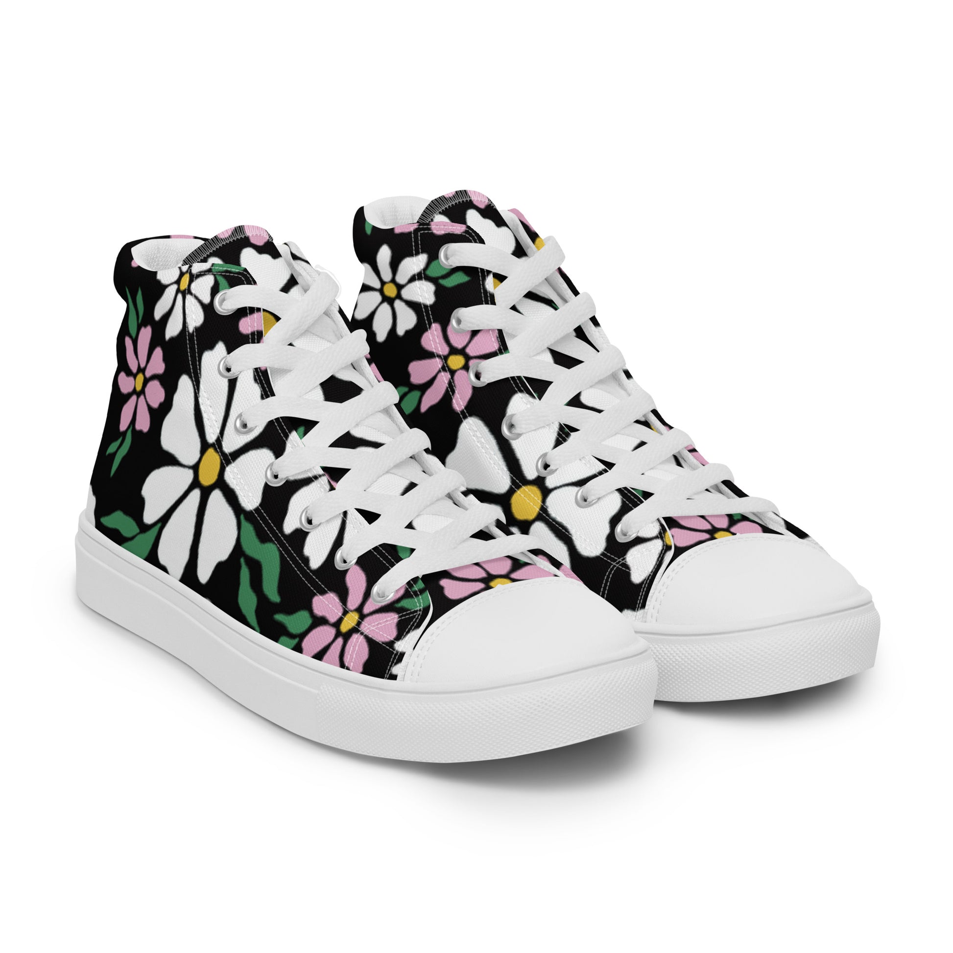 Beesmoove nature flowers Women’s high top canvas shoes - Beesmoove